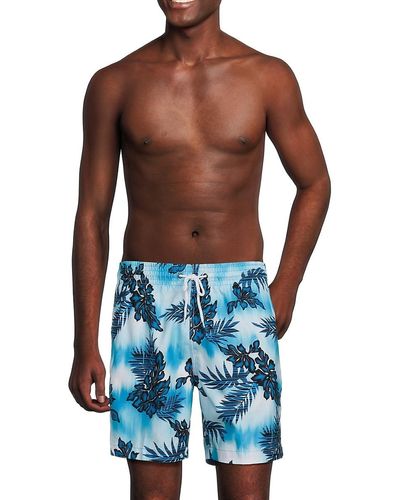 Trunks Surf & Swim Trunks Surf + Swim Sano Floral Swim Shorts - Blue