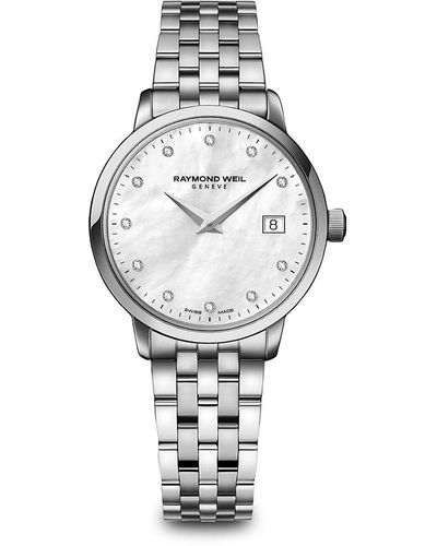 Raymond Weil Toccata Diamond & Stainless Steel Bracelet Watch - White