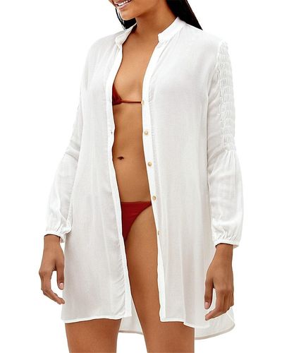 ViX Marge Belted Coverup Dress - White