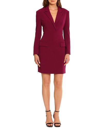 thumbnail image 2 of Maggy London Women's V-Neck Dress W/Bodice Tucks & Waist... 2 of 10