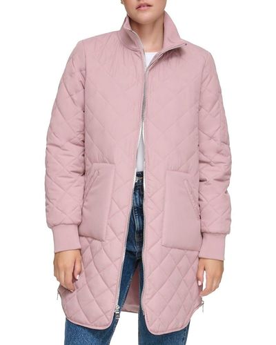 Andrew Marc Longline Quilted Jacket - Pink