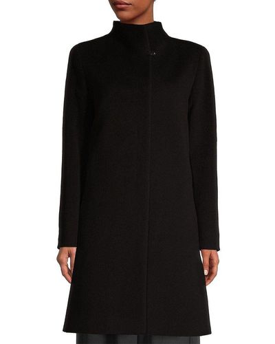 Cinzia Rocca Icons Wool-cashmere Blend Coat - Black