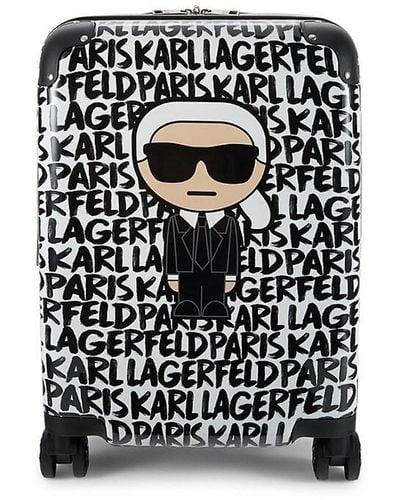 Karl Lagerfeld 28-inch Logo Spinner Suitcase - Black