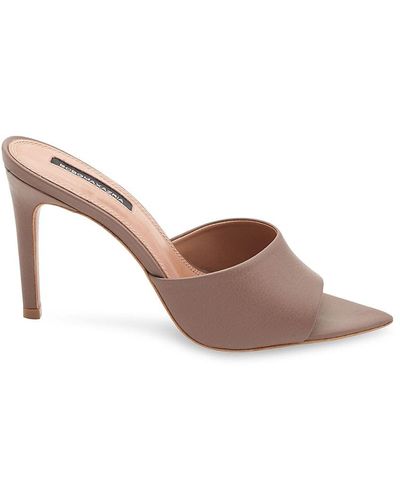 BCBGMAXAZRIA Dana Ponted Toe Stiletto Mules - Brown