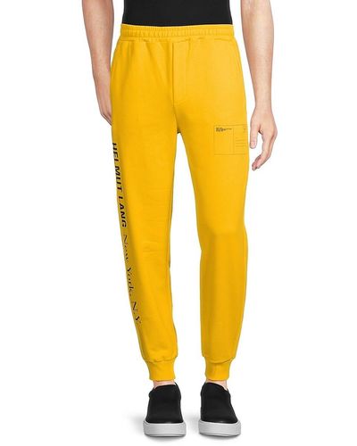Helmut Lang Logo Sweatpants - Yellow