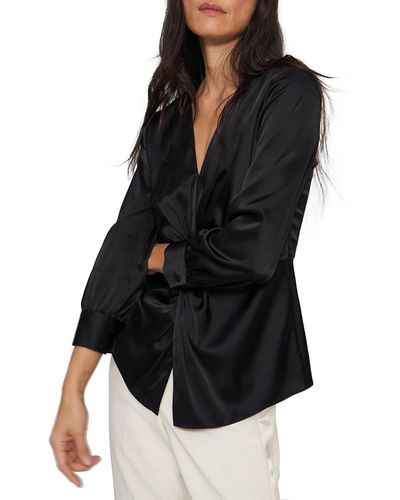 Theory Twist-front Blouse - Black