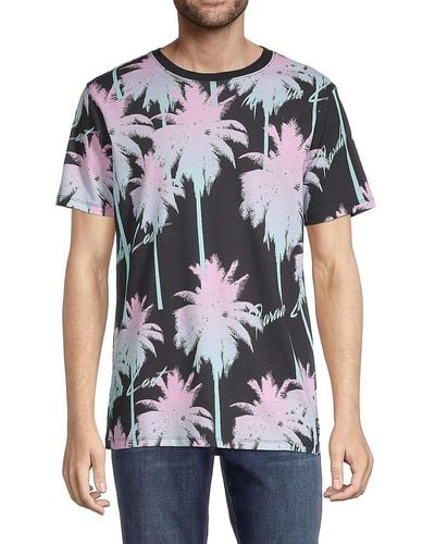 Wesc Tropical-print T-shirt - Black