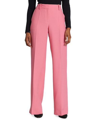 Lafayette 148 New York Sullivan Wool-silk Pants - Pink