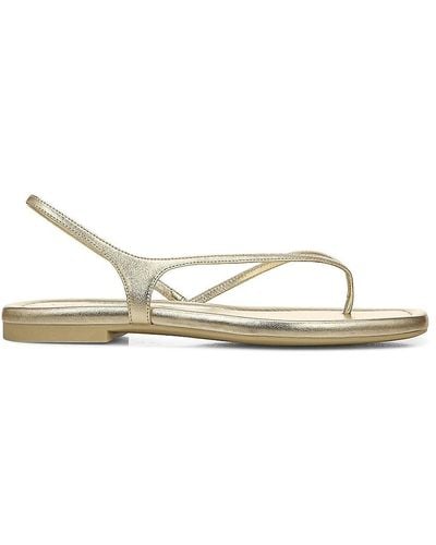 Vince Deana Strappy Leather Flat Sandals - Metallic