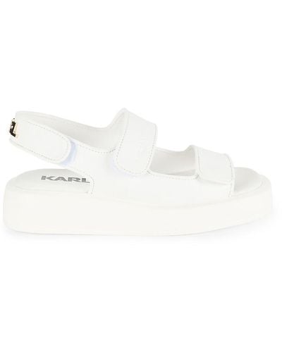 Karl Lagerfeld Orli Logo Sandals - White