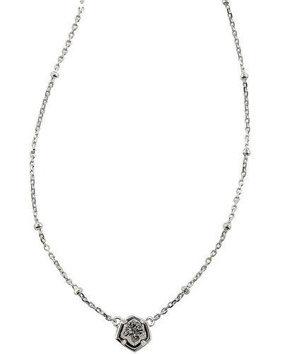 Kendra Scott Vanessa Sterling Silver & Drusy Pendant Necklace - White
