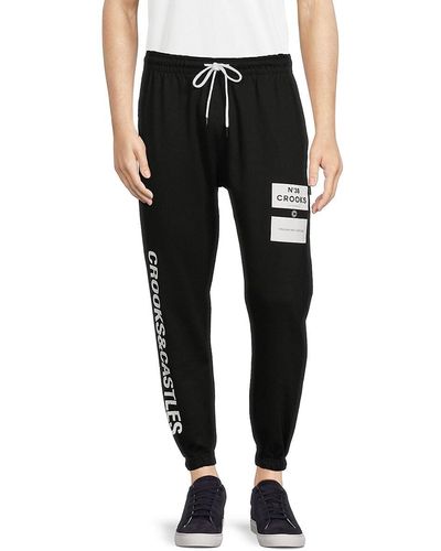 Crooks and Castles Klepto Graphic Joggers - Black