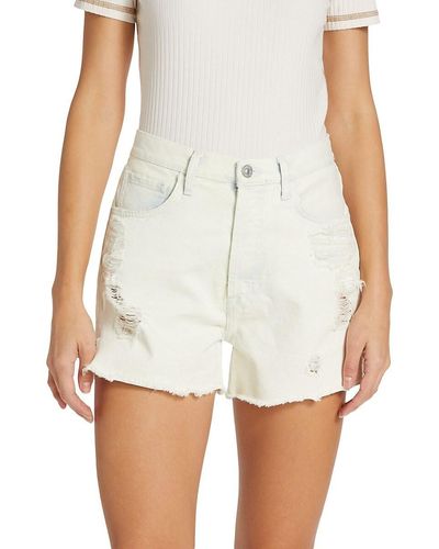 7 For All Mankind Easy Ruby Cut Off Denim Shorts - White