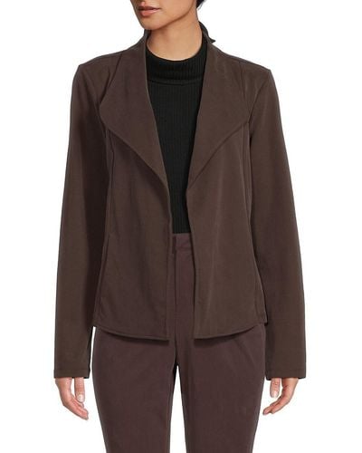 Andrew Marc 'Knit Open Front Jacket - Brown