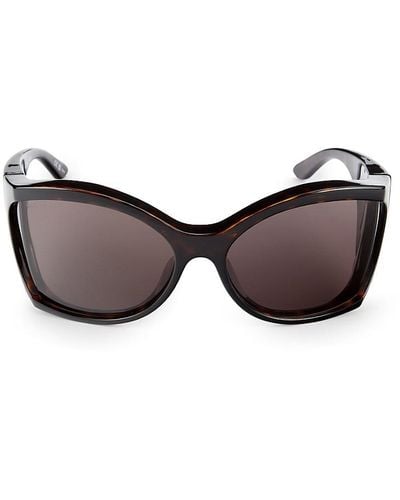 Balenciaga 72mm Butterfly Sunglasses - Brown