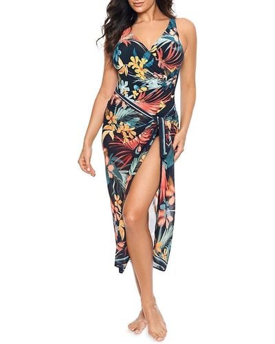 Miraclesuit Plumeria Scarf Cover Up - Multicolor
