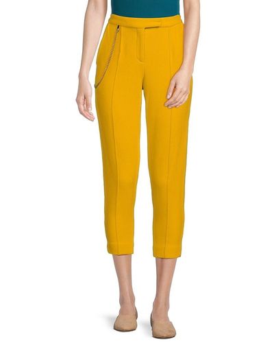 Bottega Veneta Wool Chain Trousers - Yellow