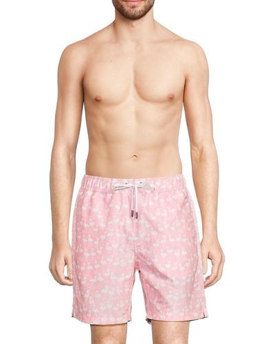 Onia Tropical Print Swim Shorts - Pink