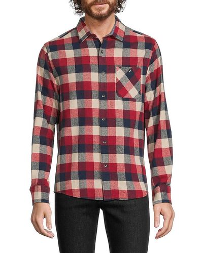 Flag & Anthem Atwater Checked Shirt - Red
