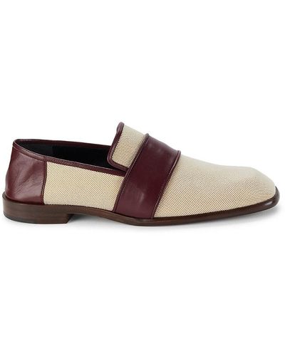 Victoria Beckham Fala Gwen Colorblock Square Toe Loafers - Brown
