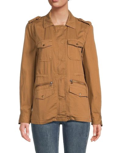 Velvet Ruby Utility Longline Jacket - Natural