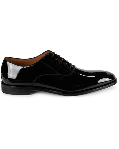 BOSS Lisbon Patent Leather Oxford Shoes - Black
