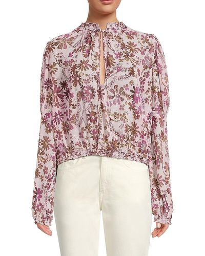 Free People 'Clarissa Floral Shirred Blouse