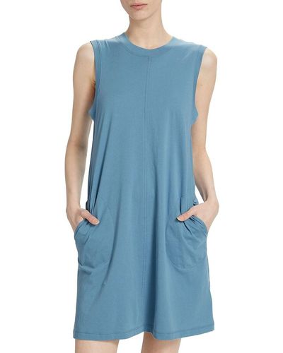 ATM Jersey Sleeveless Mini Dress - Blue