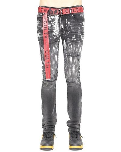 Cult Of Individuality Punk Distressed Jeans - Grey