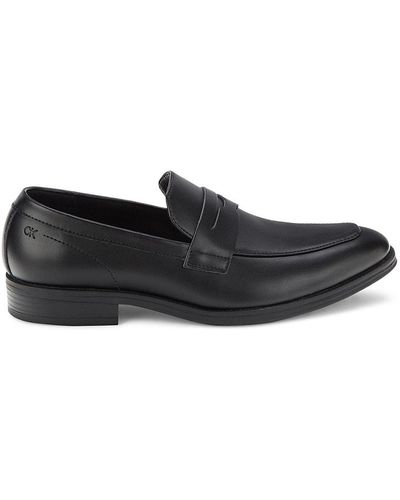 Calvin Klein Jay Leather Penny Loafers - Black