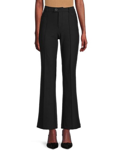 Karl Lagerfeld Solid Flared Trousers - Black