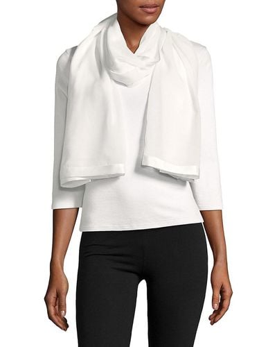 Calvin Klein Classic Chiffon Scarf - White