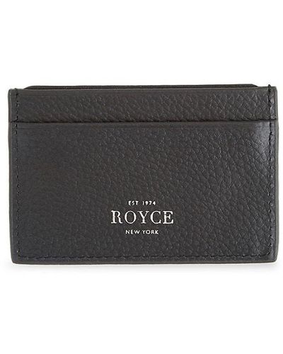ROYCE New York Rfid Leather Card Holder - Black