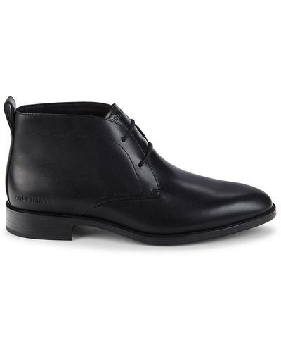 Cole Haan Hawthorne Leather Chukka Boots - Black