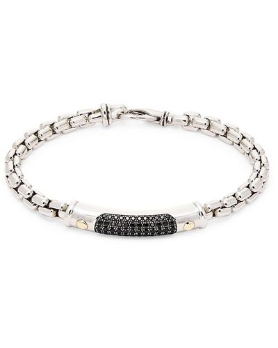 Effy Sterling Silver & Black Spinel Link Bracelet