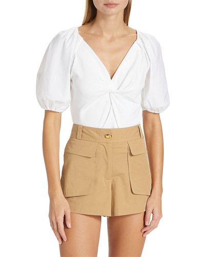 Tanya Taylor Romy Twist Front Top - White
