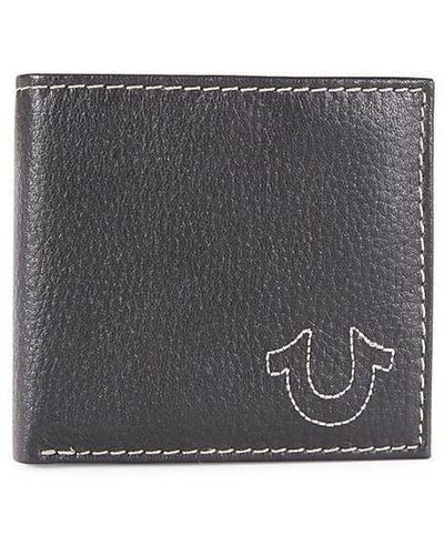 True Religion Embroidered Logo Wallet - Gray