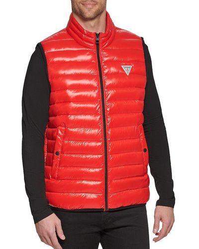 Red Waistcoats and gilets for Men | Lyst