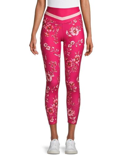 Johnny Was Misty Fall Bee Floral Leggings - Pink