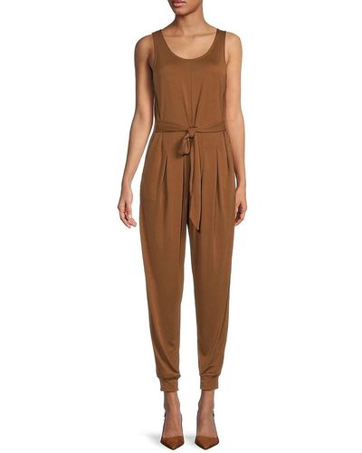 AREA STARS Cisco Belted Jogger Jumpsuit - Brown