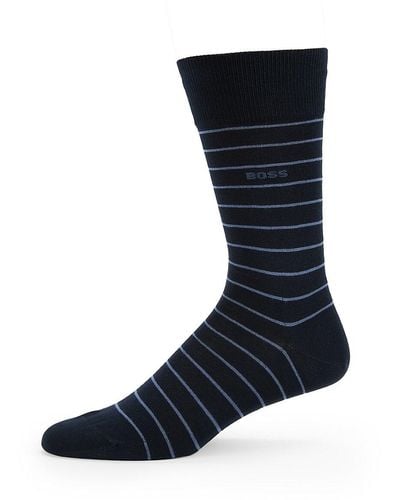 BOSS Brad Striped Socks - Black