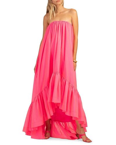 Trina Turk Enchant Strapless High Low Dress - Pink