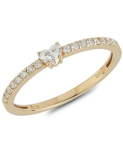 Nephora 14K & Diamond Heart Ring - White