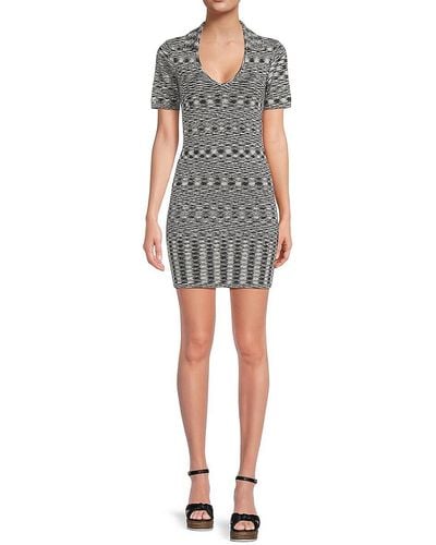 Solid & Striped Olivier Marled Space Dye Mini Bodycon Dress - Multicolour