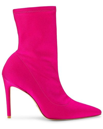 Stuart Weitzman Point Toe Stiletto Heel Ankle Boots - Pink