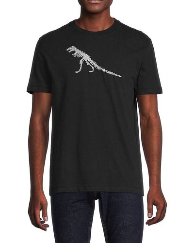 French Connection 'Dino Pixel Graphic Tee - Black