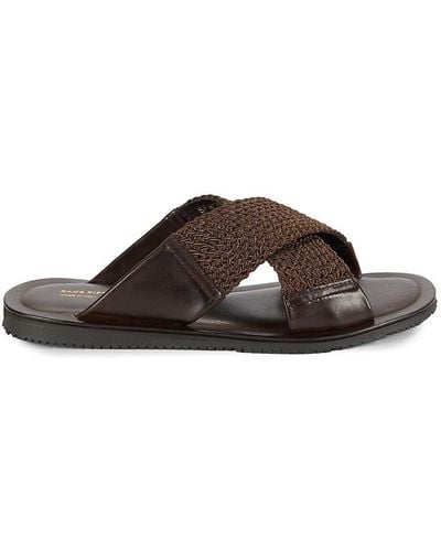 Saks Fifth Avenue Braided Open Toe Sandals - Brown
