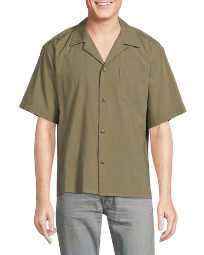 John Elliott Short Sleeve Camp Shirt - Green