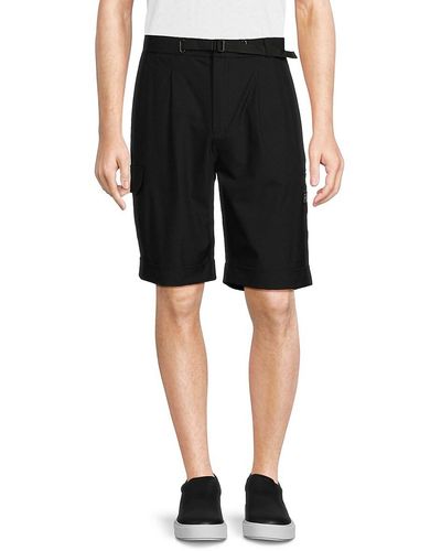 Karl Lagerfeld Solid Stretch Shorts - Black