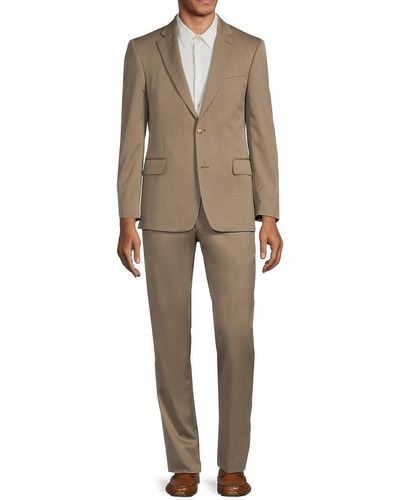 Saks Fifth Avenue Wool Blend Suit - Natural
